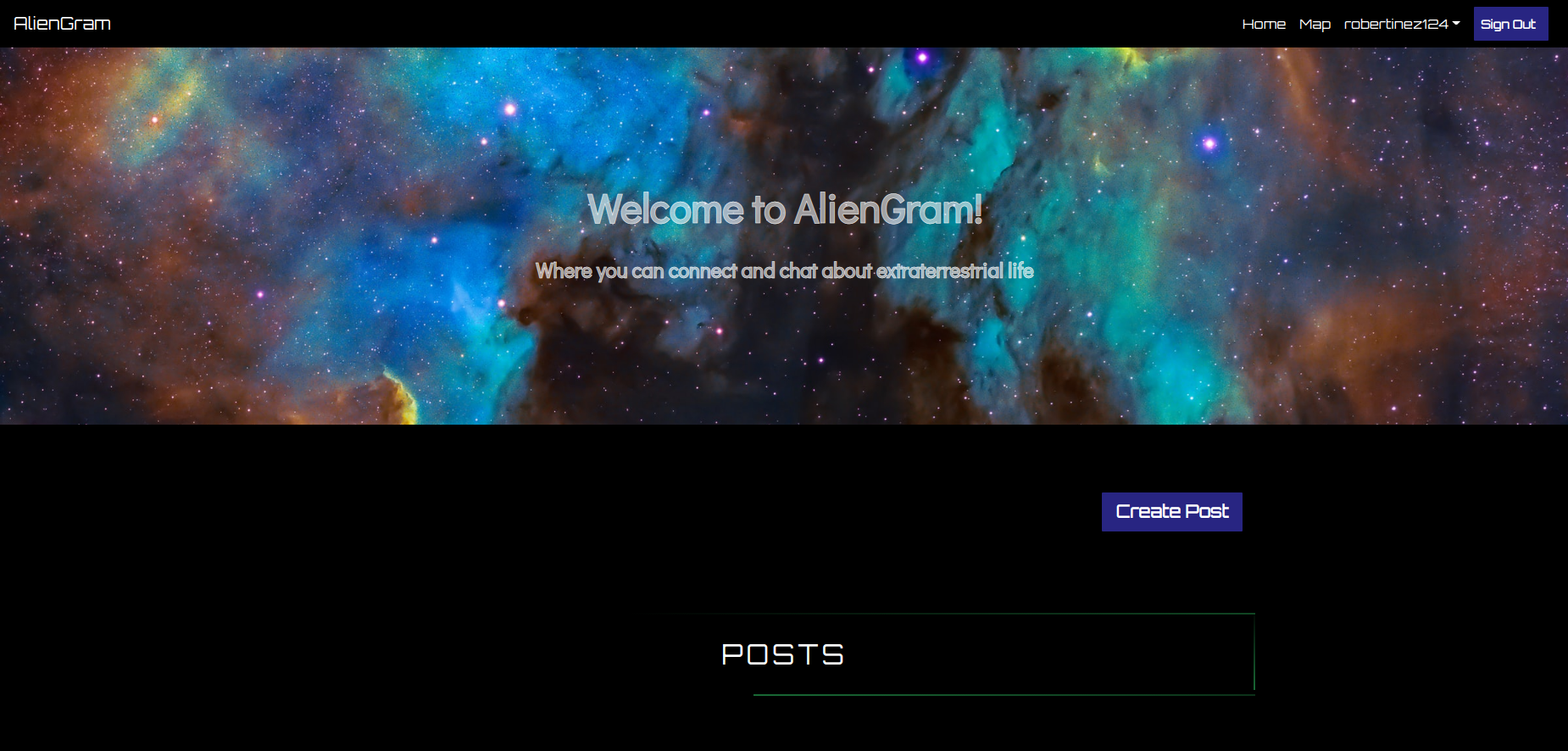 AlienGram Wireframe