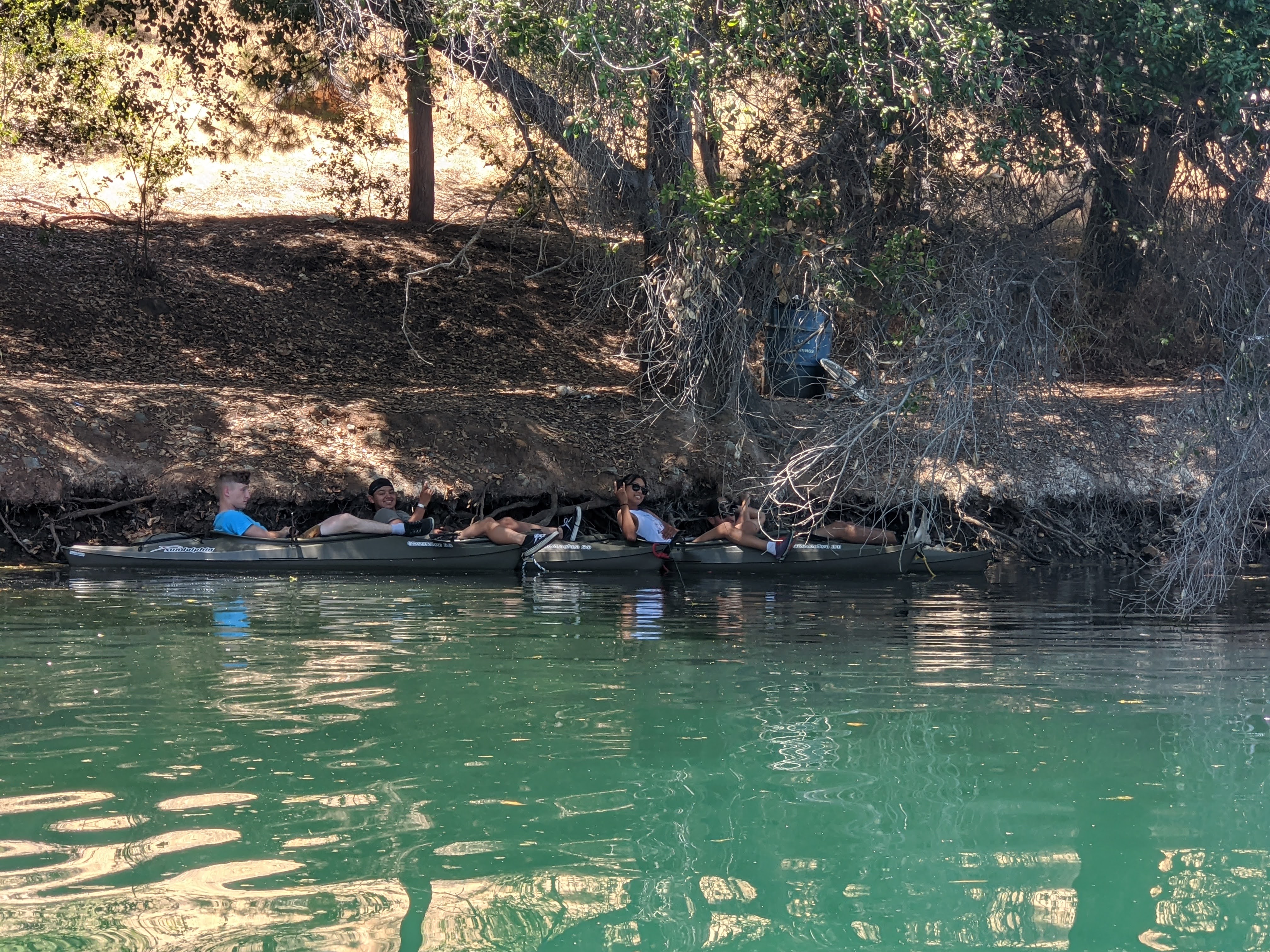 Image of friends kayaking